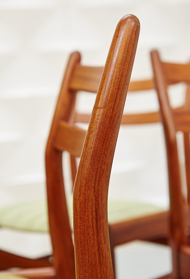 Juego de sillas años 60-teca-vintage-duth design-lavictoriana-restauradas