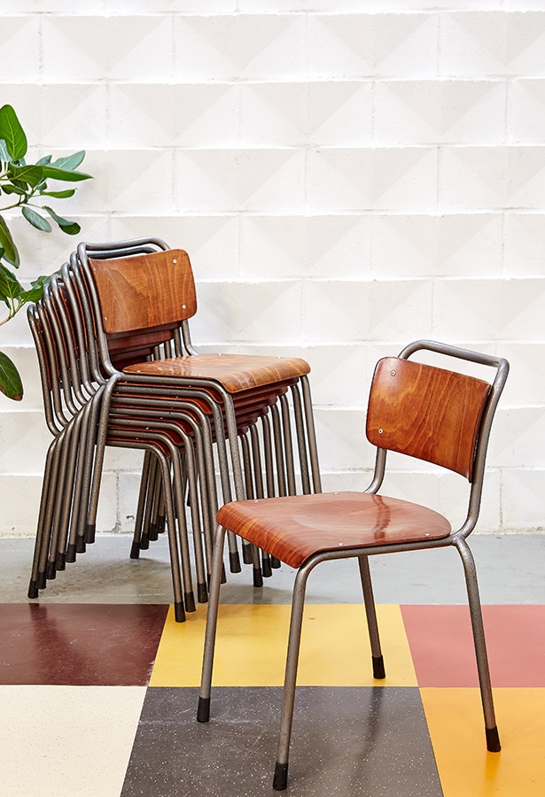 sillas-school chairs-gispen-vintage-años 50-la victoriana