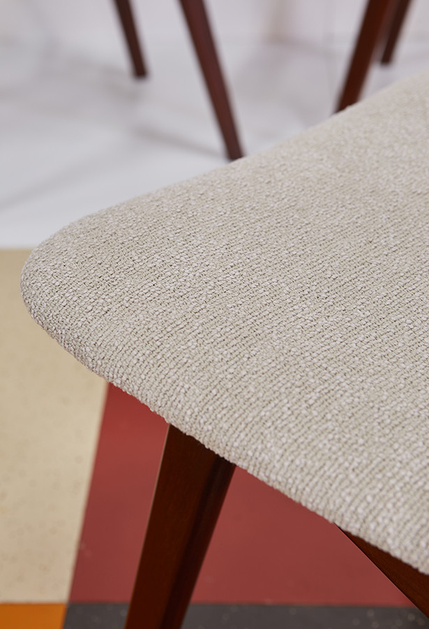Conjunto sillas Hovmand-Olsen detalle asiento tapizado
