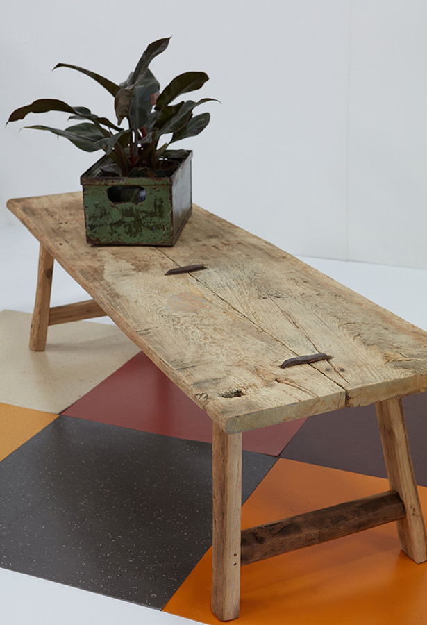 Mesa de centro rústica madera 